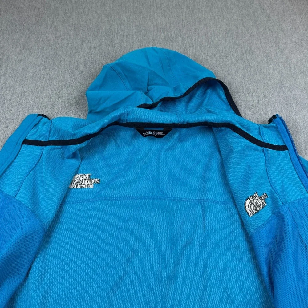 The North Face Jacket Mens Large Blue Nimble WindWall Hooded Hiking Outdoor‎